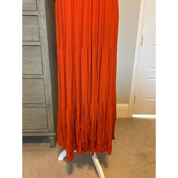 Calvin Klein | Orange Tiered Maxi Dress | 12 - Picture 8 of 15